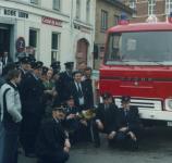 Oude foto korps Beringen voor cafe De Rode Leeuw