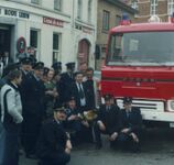 Oude foto korps Beringen voor cafe De Rode Leeuw