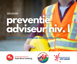Vacature Preventieadviseur bij brandweer Limburg
