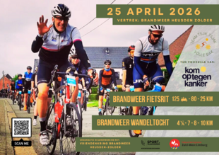 Fiets of wandel met de brandweer tegen kanker